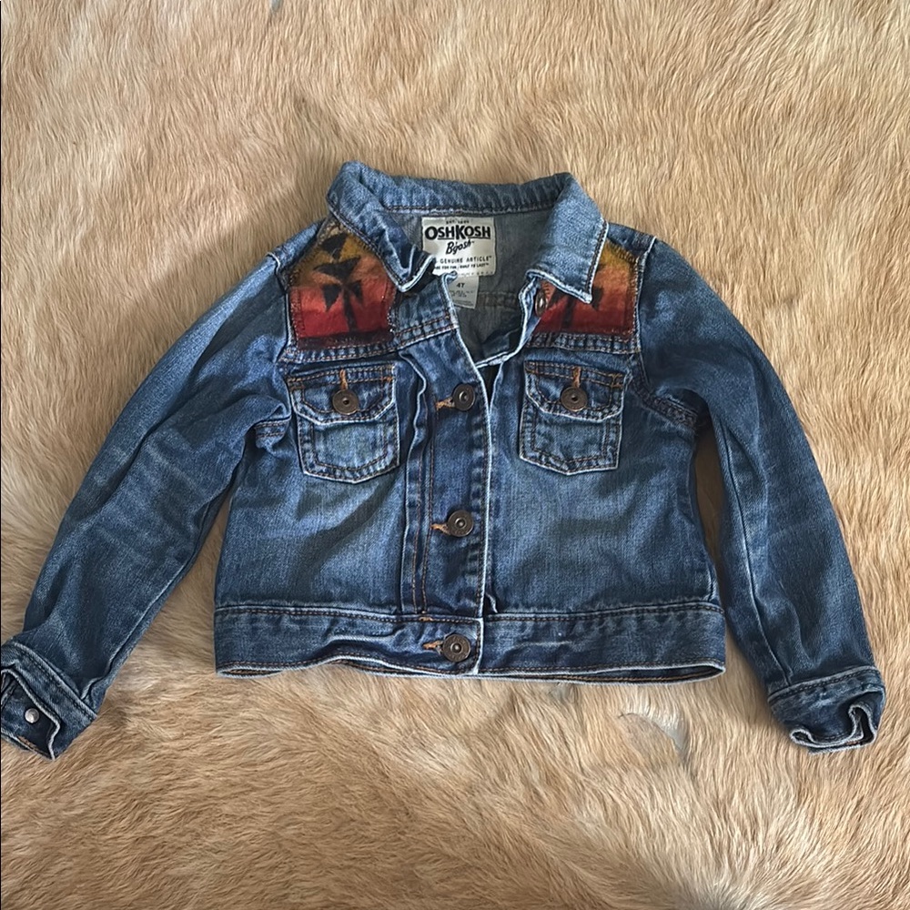 OshKosh B'gosh Kids Denim Jacket with Colorful Accents
